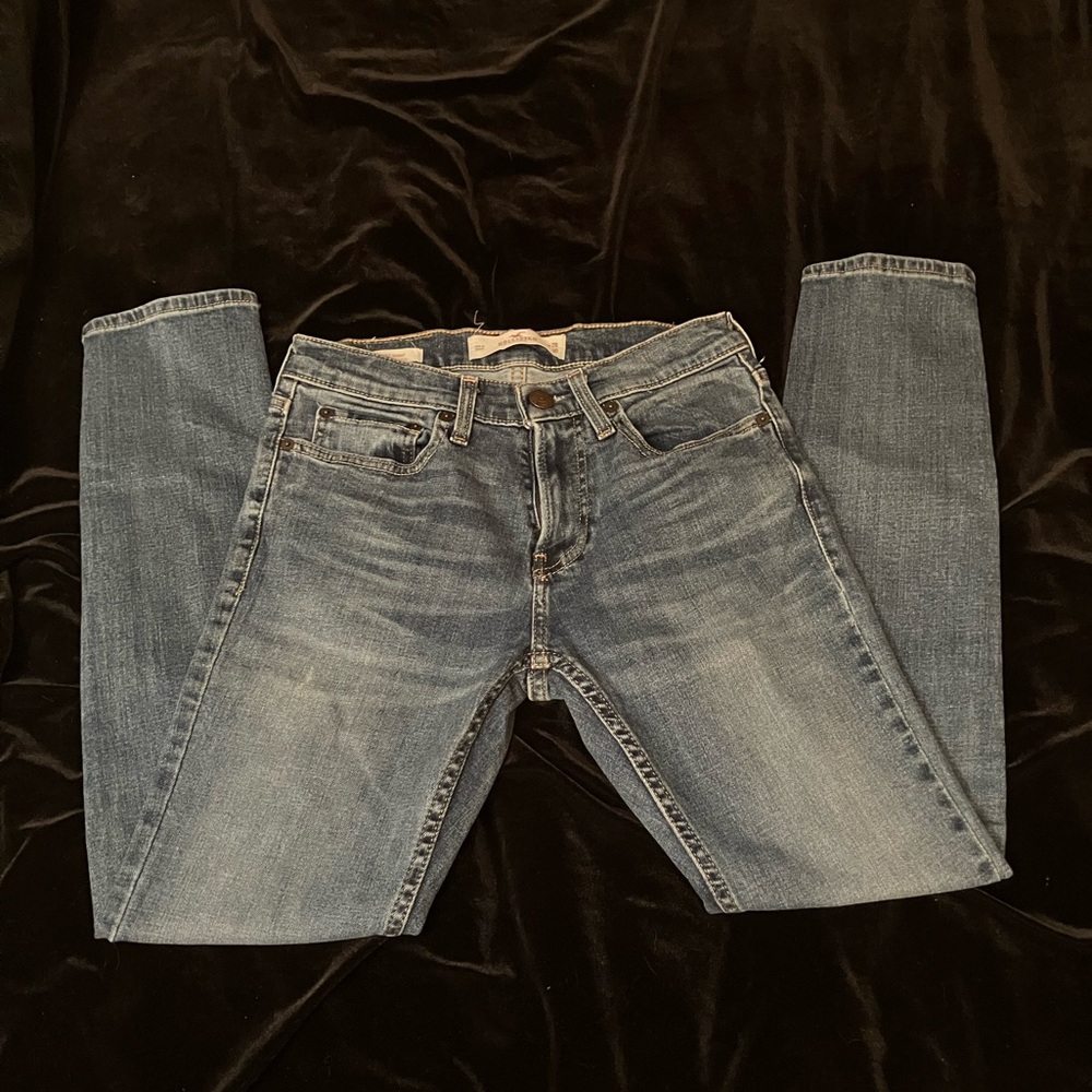 Hollister Jeans 28x30 Super Skinny Epic Flex Leather Tag Mens Womans unisex